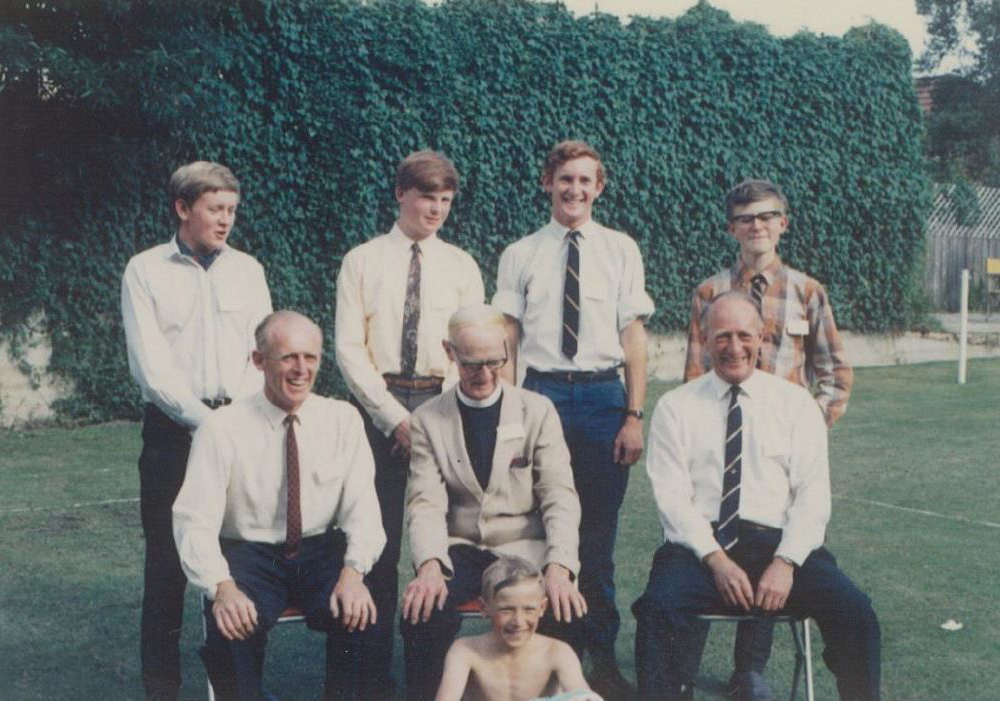 This is a photo of the descendants of Gerard Tucker, spanning several generations.